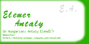 elemer antaly business card